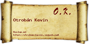 Otrobán Kevin névjegykártya